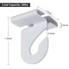 50 Pieces Metal Drop Ceiling Hooks, Right and Left White