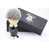 Synthetic Hair Shaving Brush Black & Silver with Classic Box