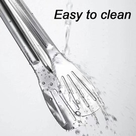 Kitchen Tongs/Salad Tongs(9'')-304 Easy to Clean-Food Safe Stainless Steel Cooking Tongs,Salad,BBQ,Serving,Frying Tongs Utensils,Kitchen Gift etc,Easy Grip Best Sturdy Tongs,Non Stick.
