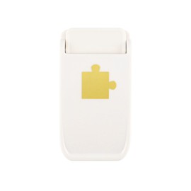 Vaessen Creative Puzzle Heavy Duty da Ø 2,5 cm Perforatore-Taglierina per Carta Fai da Te, Creazione di Biglietti e Progetti Creativi, Bianco, ø2,5cm