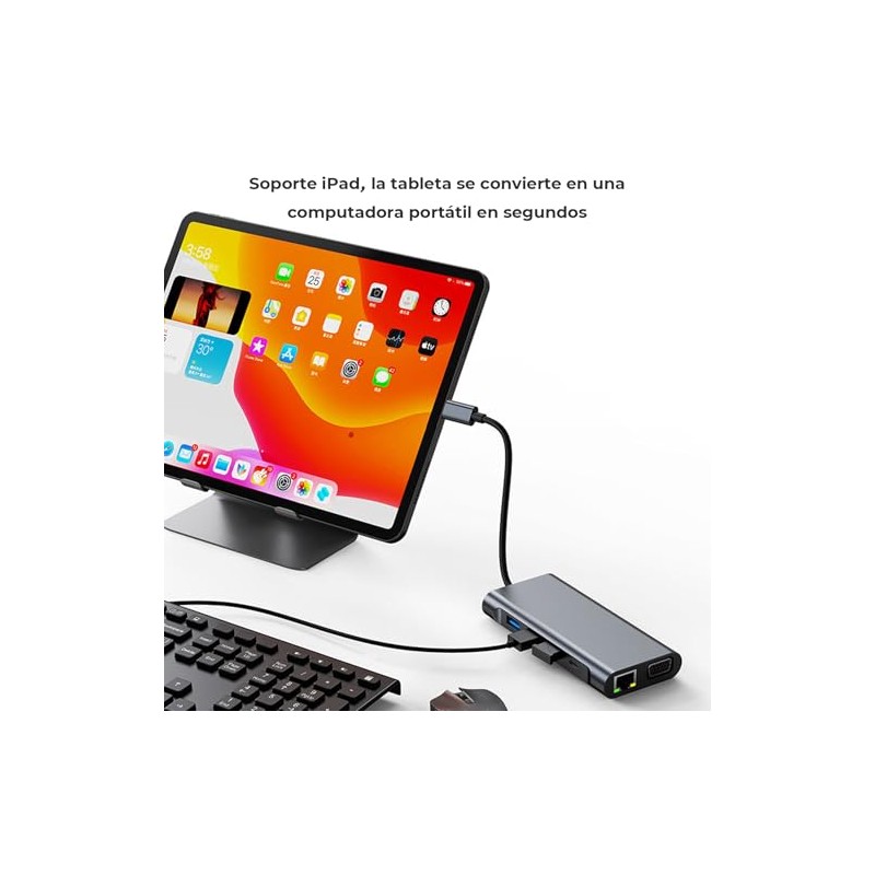 HUB USB C, 11 en 1 Adaptador Tipo C a