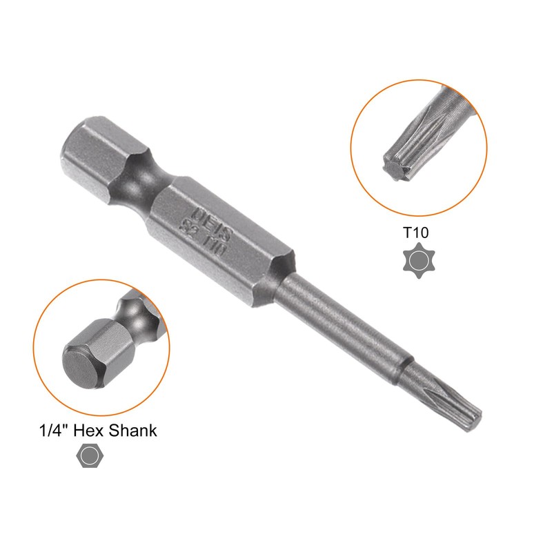 sourcing map 2pcs T10 Magnetic Security Star 5 Point Torx