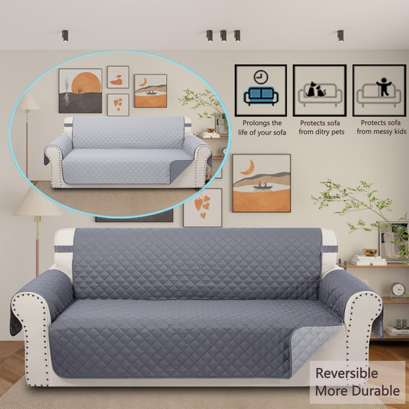Luxshare Home Reversible 4 Seater Sofa Cover 91 Inch Large