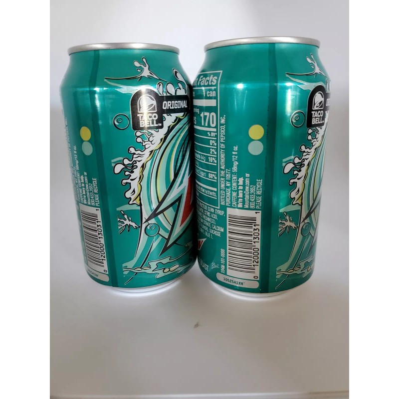 Mountain Dew (2) NEW 2021 Mountain Dew BAJA BLAST Taco