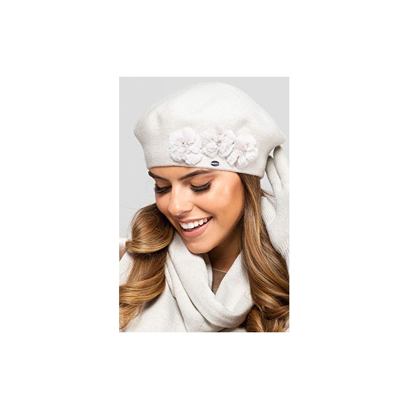 Kamea Women's Beret Hat Headwear Autumn Winter Alaska, beige