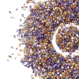 Crushed Glass Craft Glitter for Resin, Irregular Metallic Crystal Chips Sprinkles Chunky Glitter Shiny Nail Sequins Flakes for Nail Art DIY Jewelry Making Decoration Vase Filler (2-4 mm)