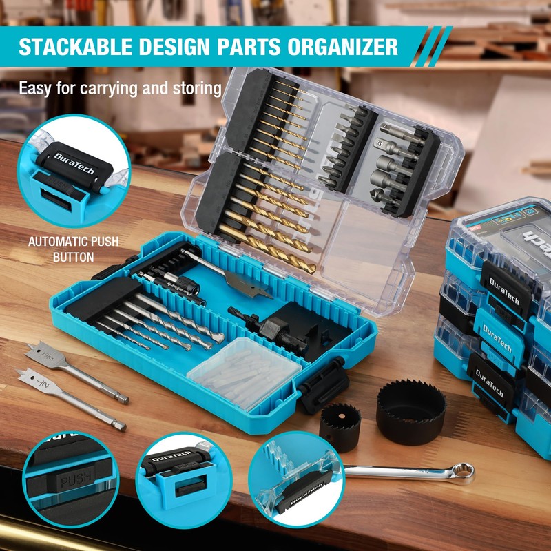 DURATECH Drill Bit Set, 66 PCS Driver Bits and Screwdriver