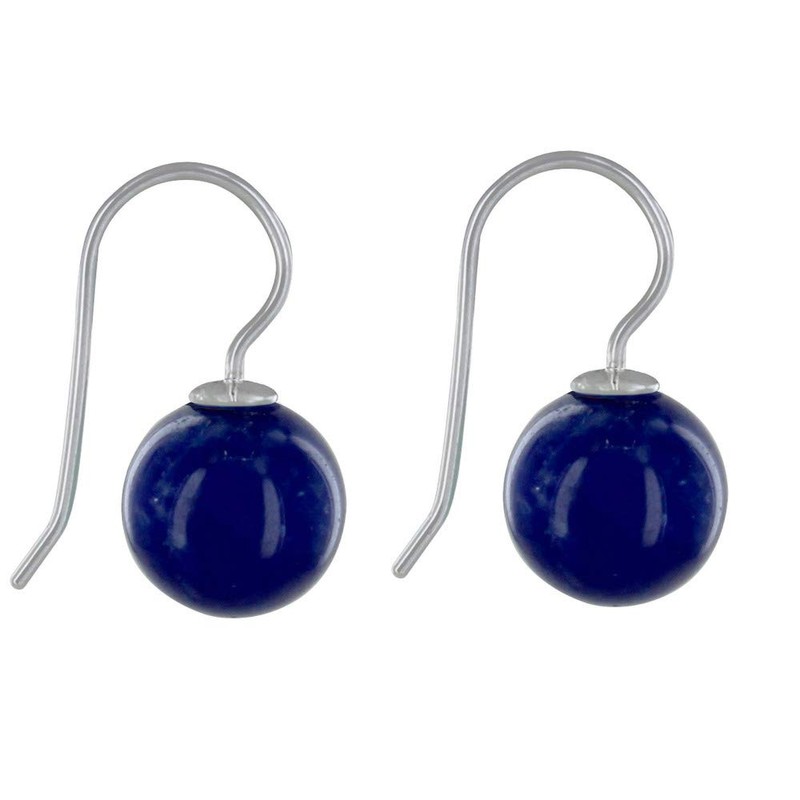 LES POULETTES BIJOUX - Sterling Silver Earrings Sodalite Pearls, Sterling