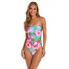 Sunshine 79 Women's Standard Bandeau Mio One Piece Swimsuit, Multi//Summer