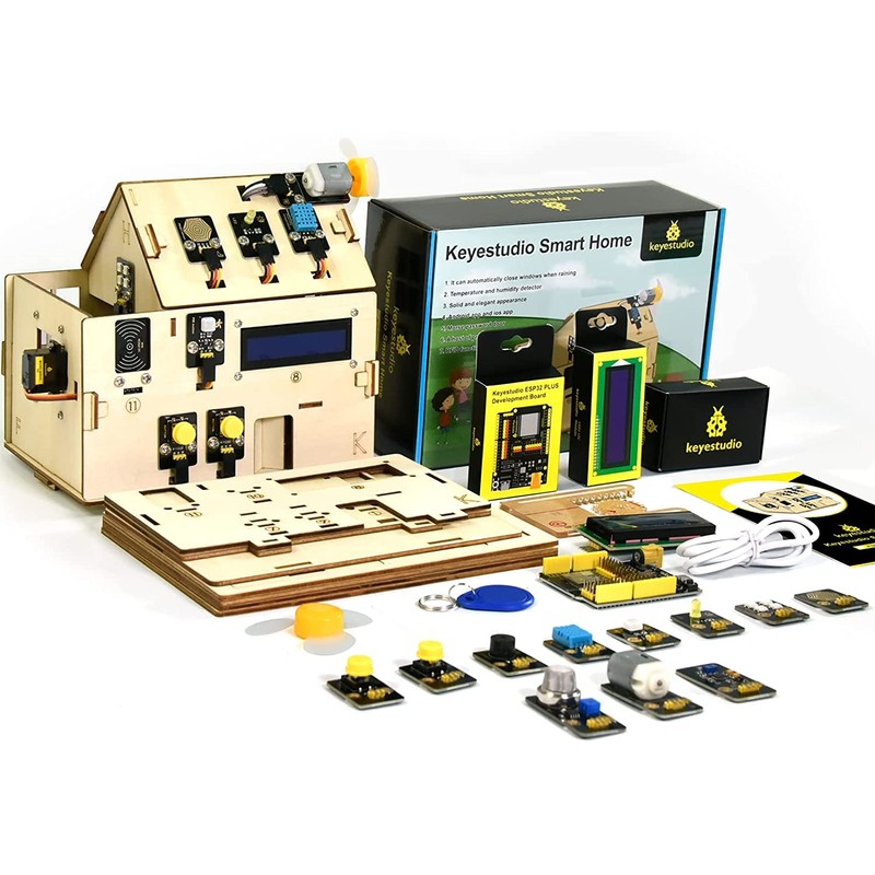 KEYESTUDIO ESP32 Smart Home Starter Kit for Arduino and Python,Electronics