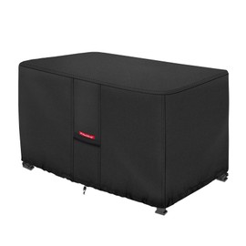 Porch Shield Patio Fire Pit Cover - Waterproof 600D Outdoor Rectangular Fire Table Cover Deck Box Protector - 58 x 36 inch, Black