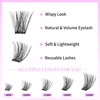 VEYESBEAUTY Lash Clusters Kit Individual Eyelash Extensions Thin & Invisible
