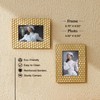 Glitzhome Picture Frame Set of 3, 4x6 Gold Honeycomb Resin