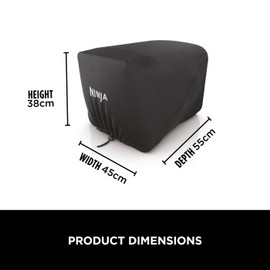 Ninja Woodfire Cover for Outdoor Oven OO101UK, Premium Water Resistant Anti-Fade Pizza Oven Cover, XSKOCVREUK, Black