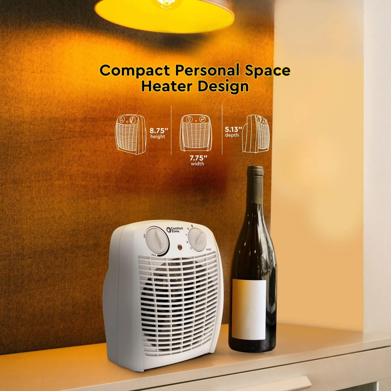 Comfort Zone CZ45E Personal Space Heater 1500W Energy Efficient Compact