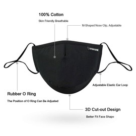Anti Pollution Dust Mask Washable and Reusable PM2.5 Cotton Face Mouth Mask Protection from Pollen Allergy Safety Mask