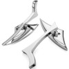 ANCLLO Motorcycle Aluminum Blade Universal Rearview Side Mirrors Silverado End
