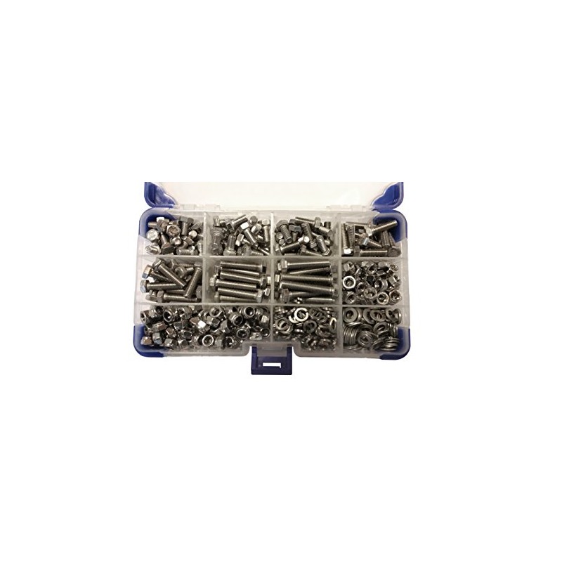 AHC K-10058 650 Piece Stainless Steel Hex Setscrews with Nuts