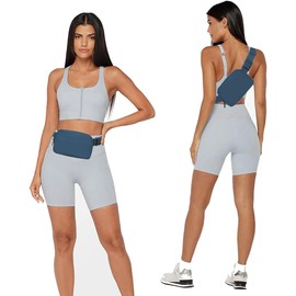 Waist Fanny Pack Running Pack Crossbody Bags Bum Bag for Running Hiking Travel Workout Adjustable Strap for Traveling Running Hiking Cycling (Blue)