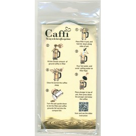Caffi Paper Coffee Filters for 3 Cup French Press - 4 Packages