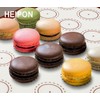 HEIPON Macaron Silicone Baking Mats,22.44"Lx14.57"W,Two-Piece,Pastry Mats Rolling Dough,Non-Stick,40 Macaron Molds,Cookie