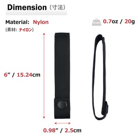 TRIWONDER Correa de Nylon con Hebillas Molle Banda de Nylon Táctica para Riñonera Accesorios Militares para Mochila para Caza Senderismo (Negro - 6 pcs)