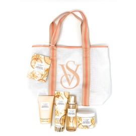 Victoria's Secret Mandarin & Honeysuckle Gift Set: Fragrance Mist, Lotion, Scrub, Wash & Tote Bag