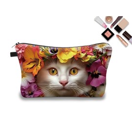 UQWYOID Makeup Bag Organizer, Cute Cosmetic Bag for Women, Toiletry Bag, Travel Make Up Organizer Bag, Portable Make Up Pouch Travel Organizer Bag with Zippers for Essentials, colourful, Travel