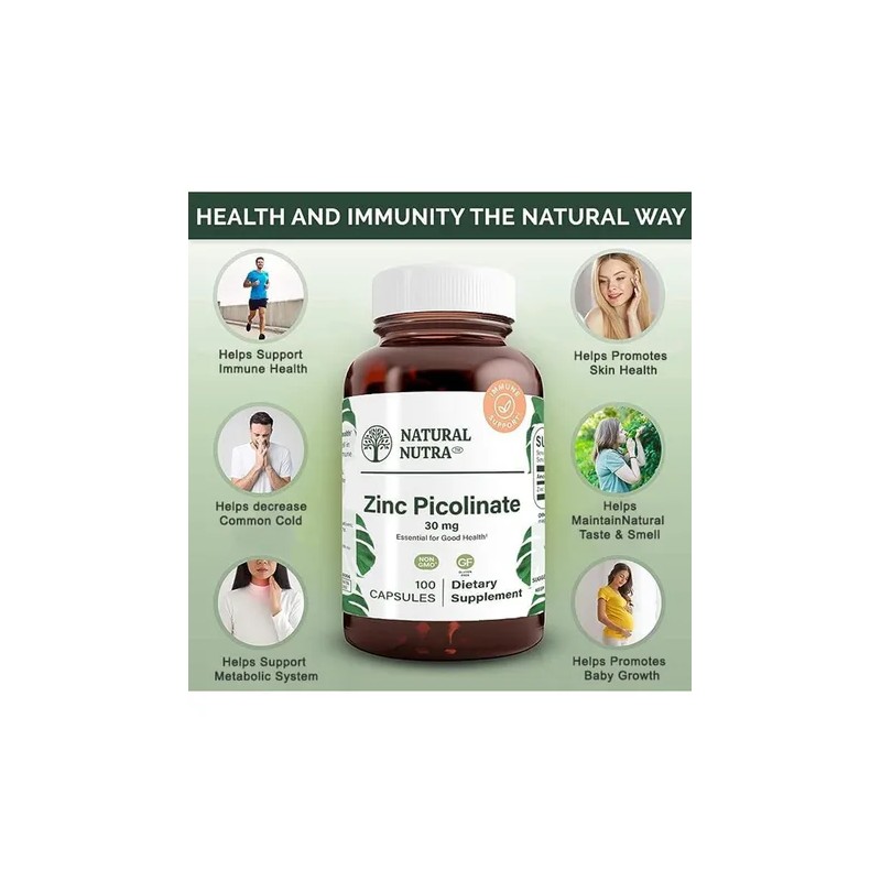 Natural Nutra Zinc Picolinate 30 Mg 100 Cápsulas N/a