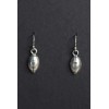 "Handmade" Football Earrings Pig Skin .925 sterling silver Hooks Pewter