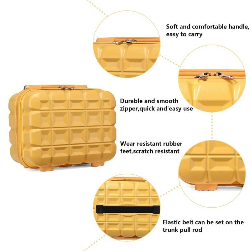 Kono Lightweight ABS Travel Makeup Carrying Case ABS Hard Shell