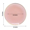 TABLECLOTHSFACTORY 10 Pack Transparent Blush Hammered Plastic Charger Plates, Round