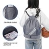 Drawstring Backpack Sports Gym Bag with Shoes Compartment, Waterproof Draw