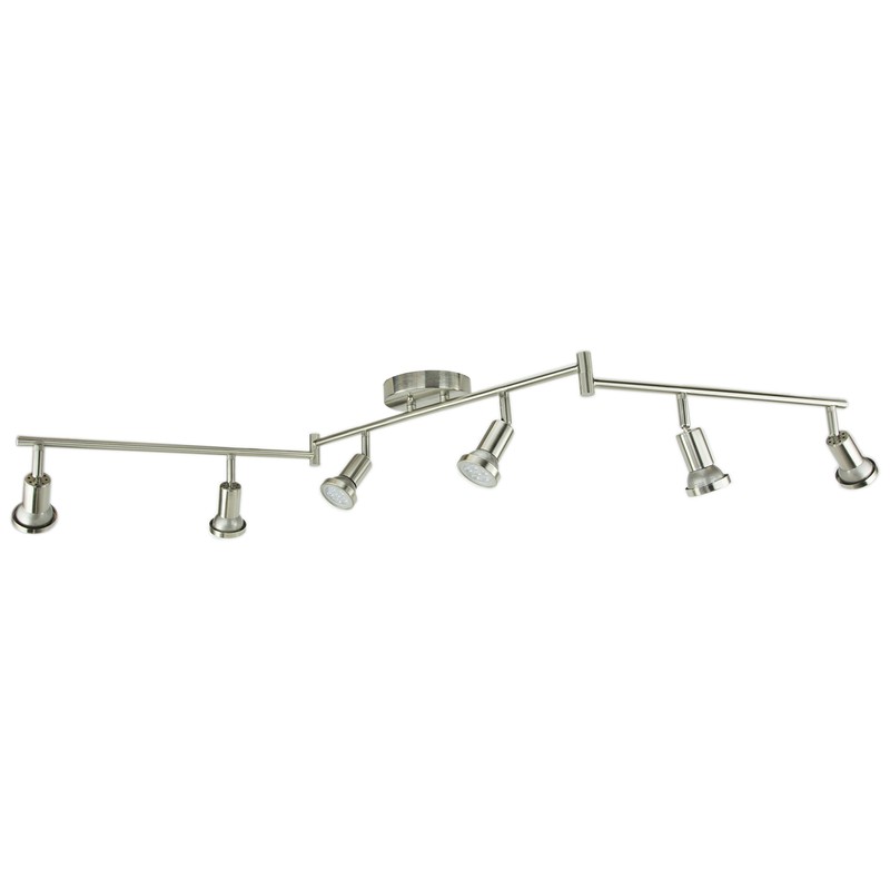 6-Light Adjustable Flexible Foldable Arms LED Track Lighting Kit -