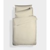 Plain Dyed Cotton Percal Cream 200TC Flat Sheet 180 x