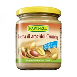 Rapunzel, Crema di arachidi crunchy con sale e arachidi in pezzi bio, 250g