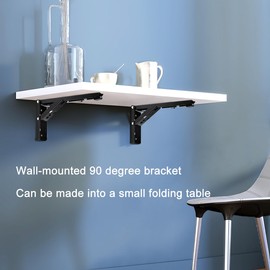 12 Inch Folding Shelf Hinges,90 Degree Shelf Bracket Hinge,Fold Down Table Wall Mounted Hinges,L Brackets Heavy Duty Hinge,Workbench Brackets Hinges