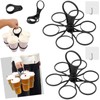 2PCS Collapsible Drink Carrier,Portable All Inclusive Drinks Carrier Tray Holiday