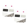 Baluue 2sets Fake Nails Medium Square Lace Nails Safe Paper