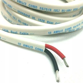 Battery Cables USA 12/2 AWG Gauge Marine Grade Wire, Boat Cable, Tinned Copper, Flat Red/Black - 75 foot coil