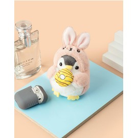 Miokkley Cute Penguin Plush Keychain, Kawaii Penguin Purse Bag Backpack Charms Cute Stuff for Women (Bunny)