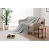 Todocama - Extra Soft Cotton Striped Blanket Multipurpose Bedspread Sofa