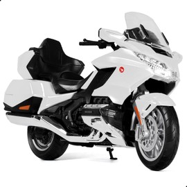 Risopen 1:12 Motorcycle Model Compatible for Honda Goldwing Alloy Diecast Motorcycle Model Toy Mini Moto Gift (White)
