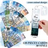 120 Pieces Bible Verses Bookmarks with Hollow Cross for Women