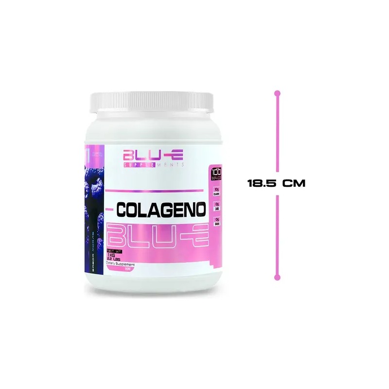 Colageno Hidrolizado Blu-e 1kg 100servicios Suplemento Polvo
