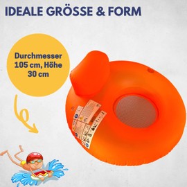 Best Sporting Inflatable Water Chair with Backrest - Yellow or Red (Red)