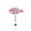 Pink Fish Badge Reel,Fun Acrylic Badge for ID Card,Cute Telescoping