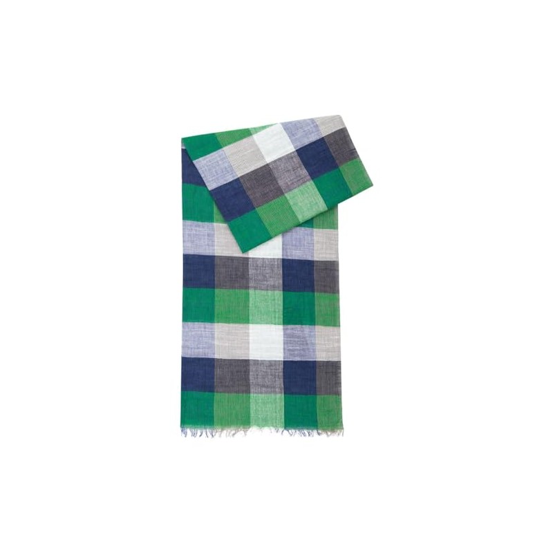 LINDENMANN Men's Scarf Green Men's Scarf Thin 100% Cotton, Multicoloured