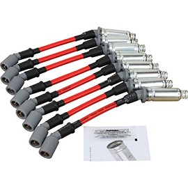 AIP Electronics Dragon FIRE Performance, cables de bujía de 10 mm compatibles con GM Chevy GMC LS1 LS2 LS3 LS6 LS7 Vortec 4.8L 5.3L 6.0L LS1 100 ohm/pie, escudete térmico OE OEM Fit PWJ256