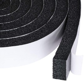 Yotache Open Cell Foam Air Conditioner Weather-Strip Seal Tape 2 X 1 Inch, Thick Adhesive with High Resilience Foam Cushion Strip, 6.5 Feet Long